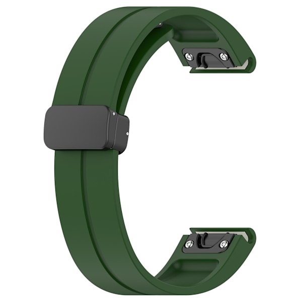 22mm Magnetiskt Silikonarmband för Huawei Watch Gt 4 46mm/samsung Galaxy Watch3 45mm/garmin Venu 3 Svart Spänne Armband Army Green