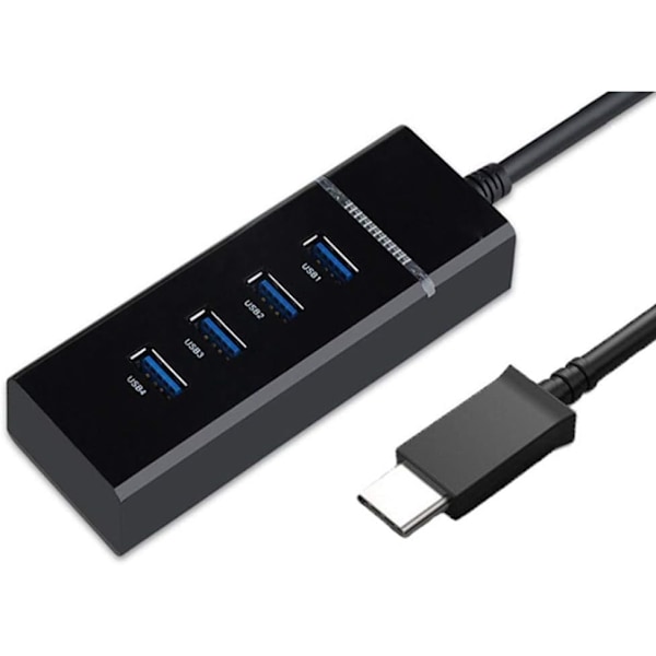 Usb C Hub Multiporttisovitin, 4 Portin Usb 3.0 Hubi (Johdon Pituus 120 cm)