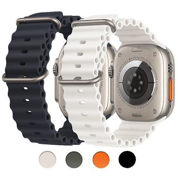 Remme til Apple Watch Series 8/7 41mm/Series 6/5/4/SE/SE (2022) 40mm/Series 3/2/1 38mm Ocean Green, Matcha Green J Apple Watch SE (2023)