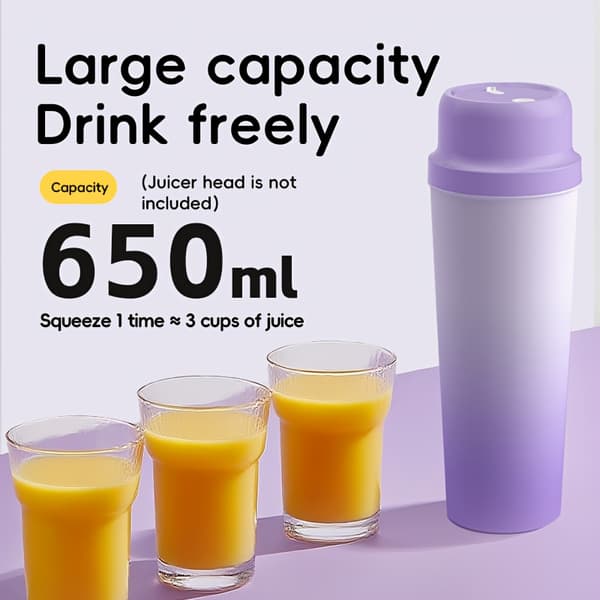 Blender, med 20 knive, direkte drikke og 304 rustfrit stål, et-klik start, 650 ml (sort)