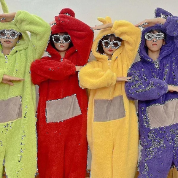 Unisex Teletubbies -asu Disi Onesies Lala Cosplay -pyjamat Aikuisten Pyjamat Purple XXXXS