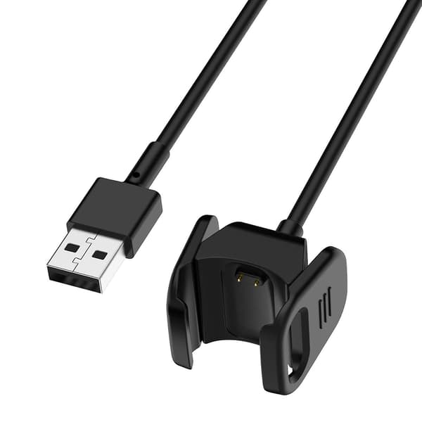 Ladekabel kompatibel med Fitbit Charge 4, 2-pakning 1 meter erstatnings USB-ladekabel, klipsdokkingtilbehør, adapter Fitbit laderkabel 1 pack