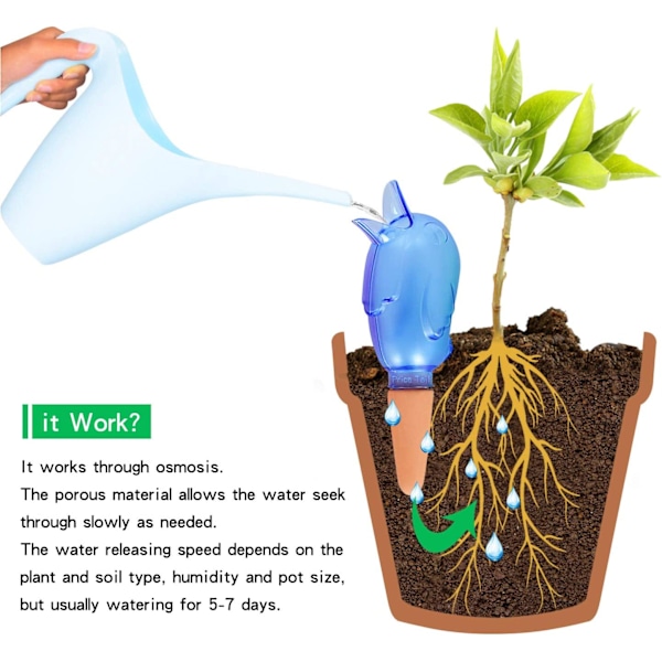 4 förpackningar Självbevattnande Spike Planter Droppbevattning Bevattning Spikes Fuktiga rötter för växtfriskare Självbevattnande Växt Automatisk Droppare Vattning