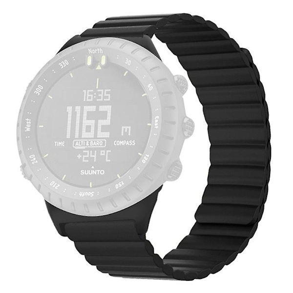 22mm iholle ystävällinen silikonihihna magneettinen ranneke Suunto Corelle Black