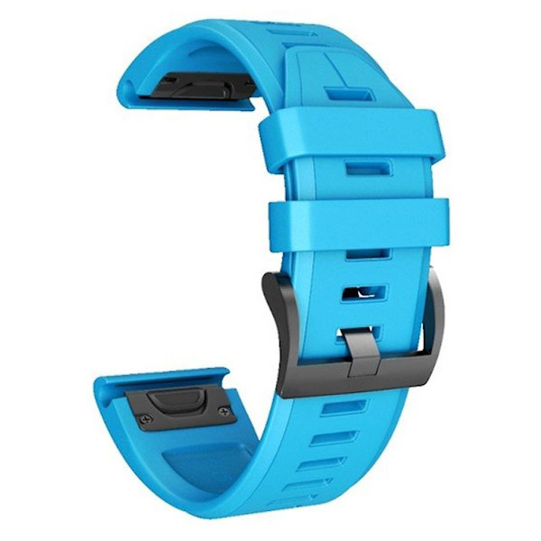 KLB-PWGJ-001 Til Garmin Fenix 7X / 7X Pro Ur Rem 26mm Silikone Urrem Sky Blue