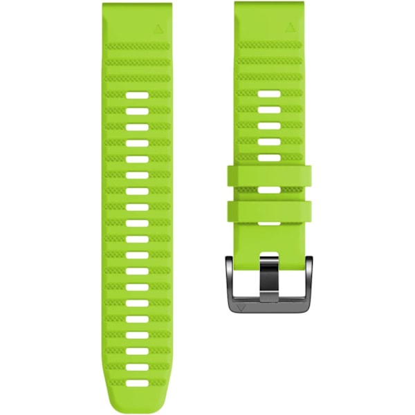 Kompatibel med Fenix 6X/7X Band 26mm Easy-fit blød silikone urrem udskiftning til Fenix 5X/Fenix 5X Plus/Fenix 3 Smartwatches (sort) Green