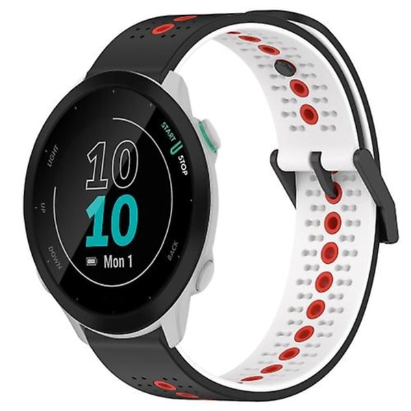 Garmin Forerunner 55 20mm Tricolor hengittävä watch IKU Black-White-Red