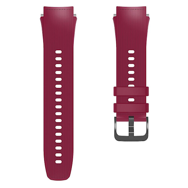 For Oppo Watch X udskiftning blød silikone rem justerbar urrem Wine Red