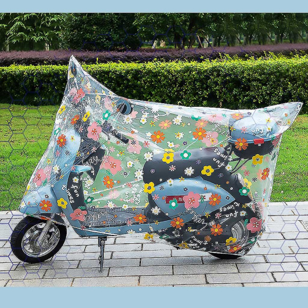 Regntett deksel for motorsykkel scooter Tykk deksel Protector Sleeve Shelter L Sun flower