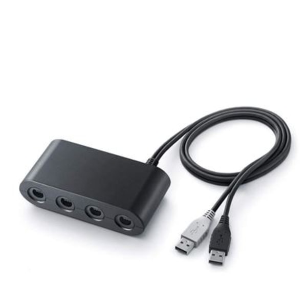 4 porter Gamecube Controller Adapter For Wii U / PC USB / Super Smash Bros / Switch