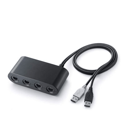 4-porters Gamecube-kontrolleradapter for Wii U / PC USB / Super Smash Bros / Switch