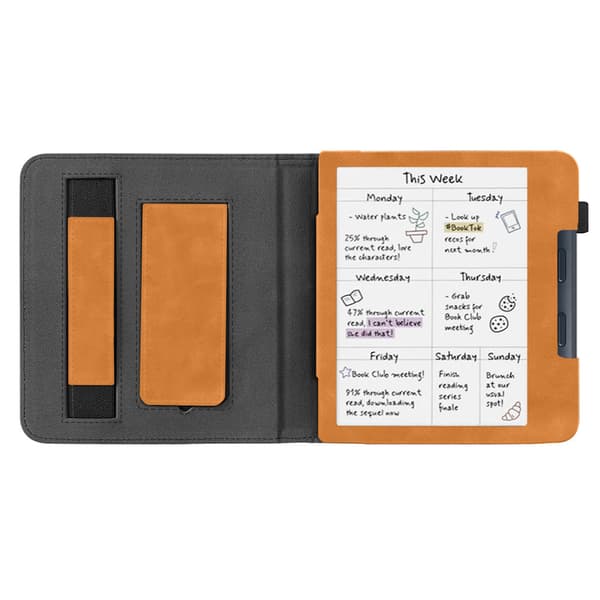 Etui til 7\" Kobo Libra Colour 2024 (N428), foldbart standercover med håndrem Black