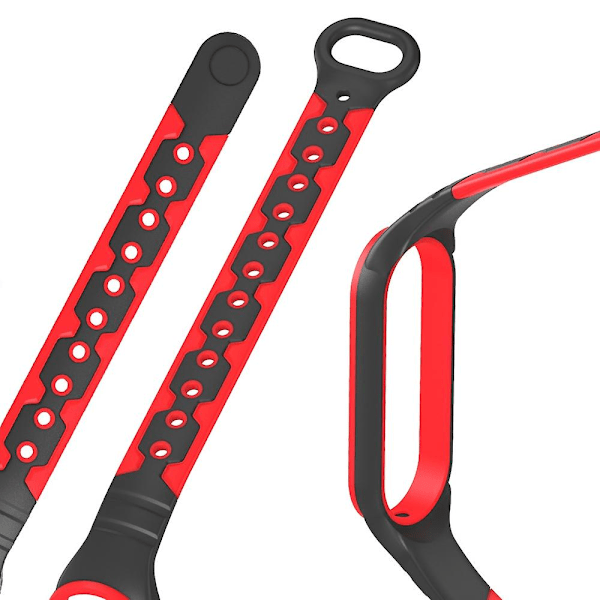 Kaksiväri silikonista älykello ranneke rannekoru rannekkeen vaihto Xiaomi Mi Band 6 Multicolor C Other Xiaomi Models