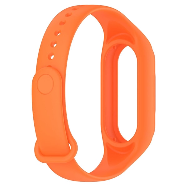 For Xiaomi Smart Band 8 udskiftning silikone urrem integrere armbånd med etui Orange, Orange D Xiaomi Smart Band 8