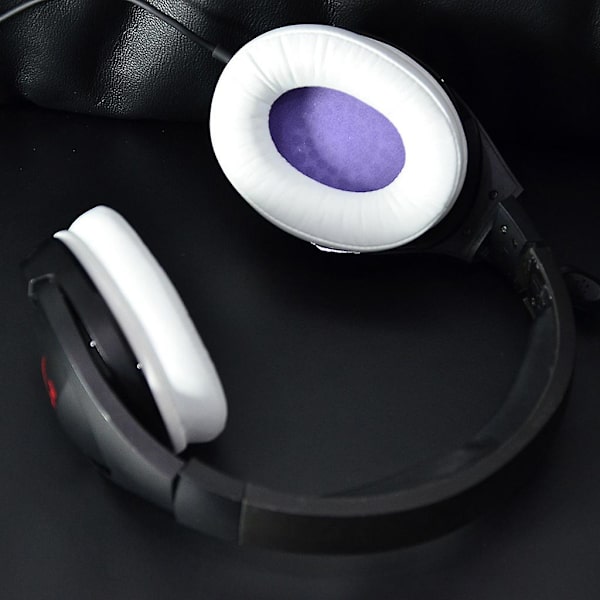 Læder Ørepuder Svampe Ørepuder Til Hyperx Til Alpha / Cloud Ii Headset Øremuffer White