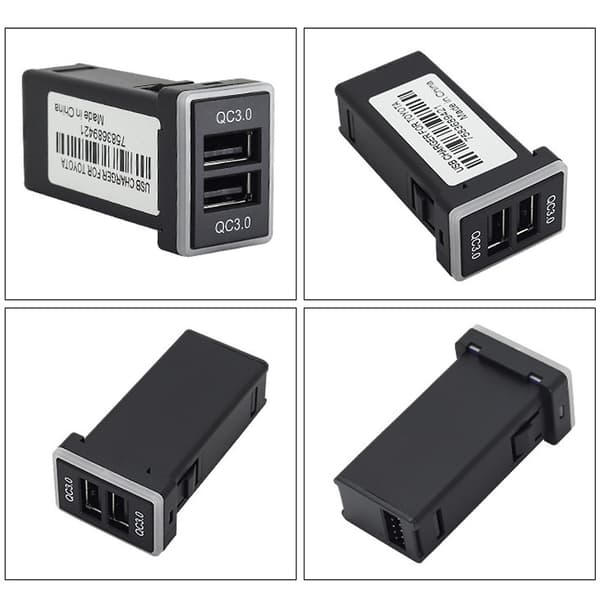 Dual Qc3.0 Usb Interface Socket Hurtig Billader Til Toyota Mobiltelefoner