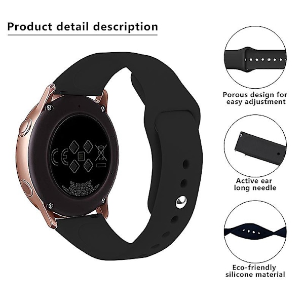 20mm silikonklokkestropp for Samsung Galaxy Watch6 Classic 47mm 43mm Red