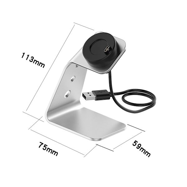 Laderdokk Kompatibel med Garmin Forerunner 745/Garmin Venu Sq/Garmin Fenix6s Laderstativ Ladekabel Dokkingstasjon Smartklokke Tilbehør