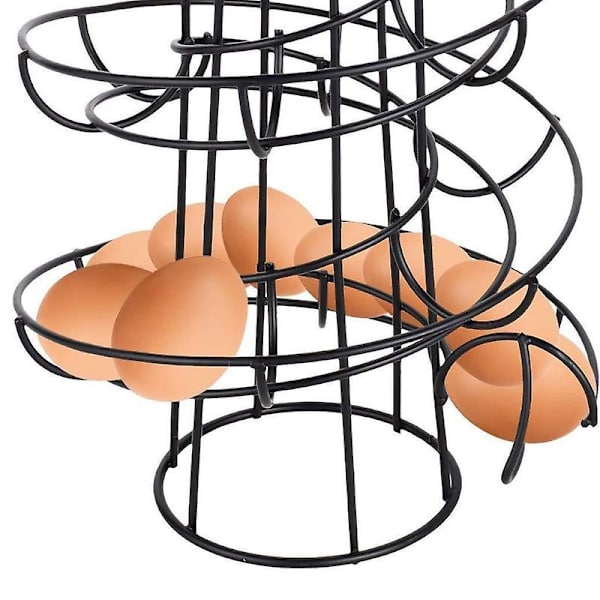Kjøkken Egg Oppbevaringsstativ Eggkurv Andeggstativ Montert Egg Andegg Gåseeggkurv Black