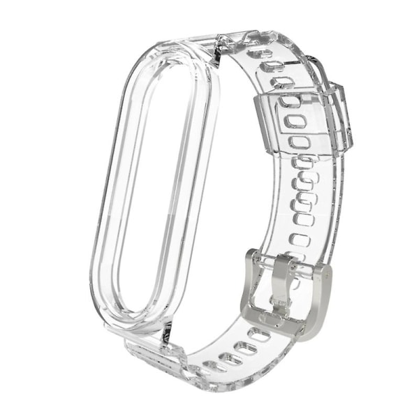Tvättbart armband Mjukt band Bälte Svettsäkert för Mi Band 8 Smartwatch Armband Transparent