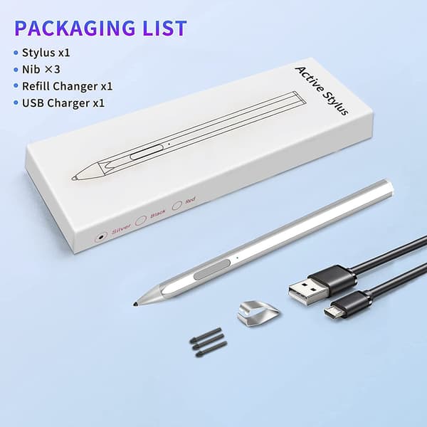 Styluspen - Til Surface Pro 5/6/7 Pro X Tablet, 4096 trykniveauer med håndfladeafvisning (sort)