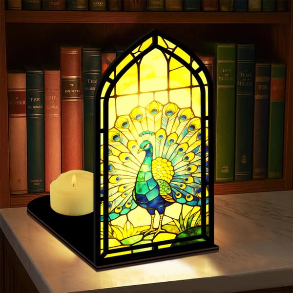 Fantasy bokkrok for bokelskere, med stearinlyslampe Peacock