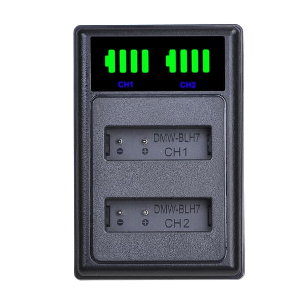 Batterilader for Panasonic kamera DMW-BLH7 DMW-BLH7PP DMW-BLH7E lader, DMC-GM5 DMC-GF7