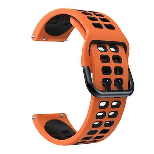 For Garmin Venu 2 Plus 20 mm Silikonklokkebånd i blandede farger SNR Orange Black