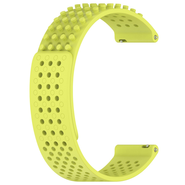 Silikonklockarmband 20 mm Andningsbart klockarmband för Garmin Vivoactive 5/garminactive 5/venu Sq 2 Lime