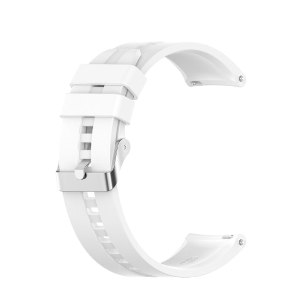 Til Huawei Watch Gt 2 46mm urrem med sølvspænde White