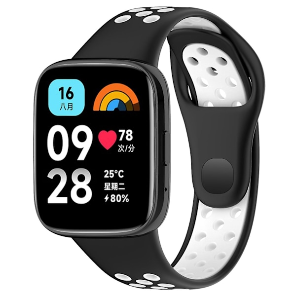 Tvåfärgade klockarmband i silikon för Xiaomi Redmi Watch 3 Lite/Watch 3 Active, med snabbkoppling och utbytbara Multicolor B Xiaomi Redmi 3