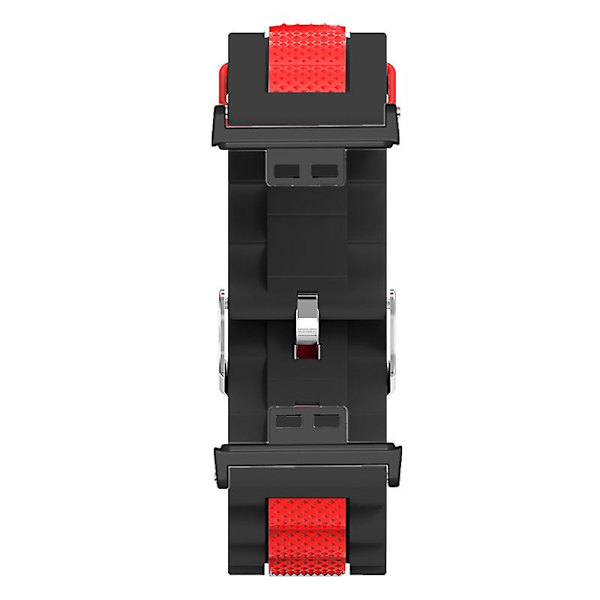 Kaksiväriset aaltoilevat silikonirannekkeet Huawei Watch Fit / Watch Fit Special Edition -älykelloille Black Red