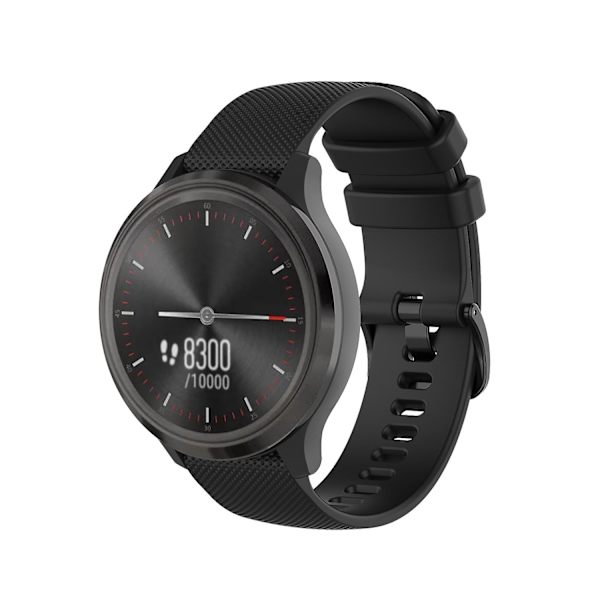Ruutukuvioinen Silikonihihna Huawei Watch GT2 42mm:lle Black
