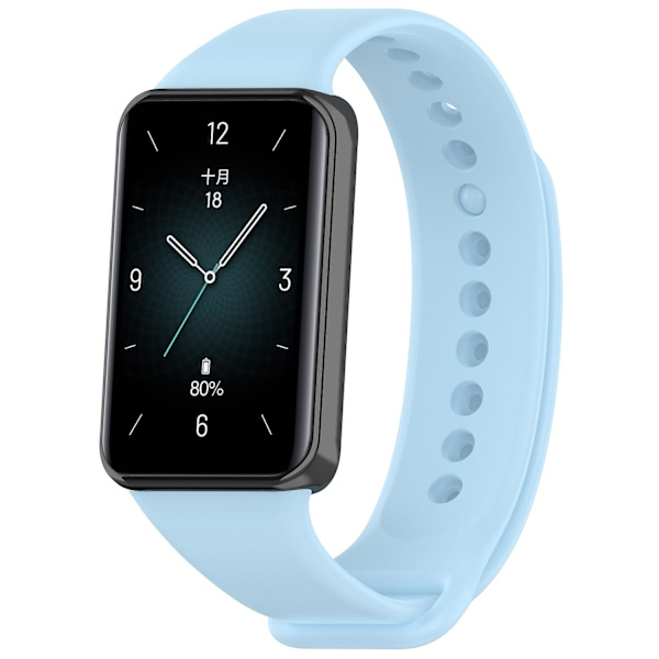 For Honor Band 9 Watch Band Soft TPU Justerbar Wrist Strap - Mørkegrønn Blue