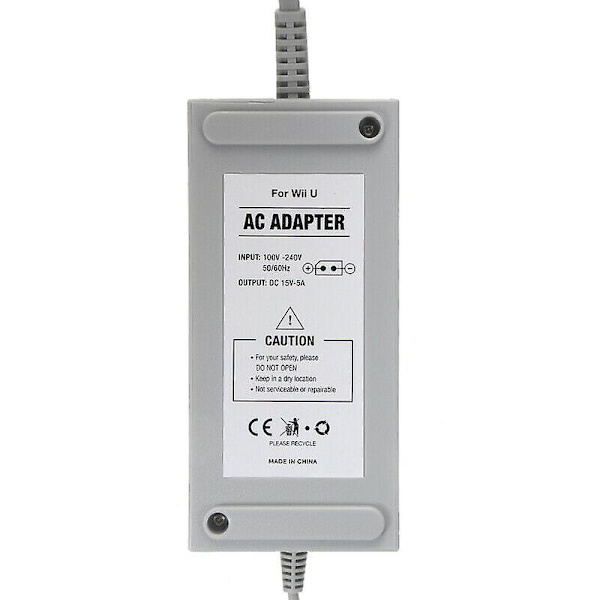 För Nintendo Wii U Gamepad Wall AC Power Supply Laddningsadapter Kabelsladd