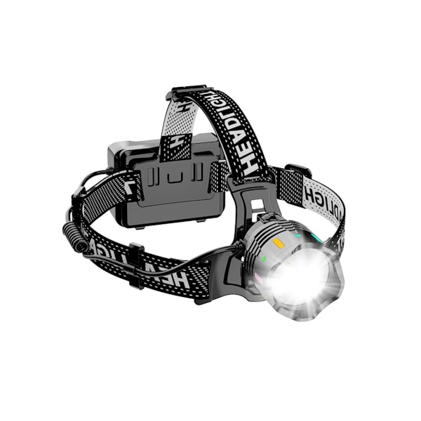 LED Pannlampa 120000Lm Strålkastare 10H Lång Batteritid Zoom 90 Justerbar Väderbeständig Pannlampa För Utomhuscamping