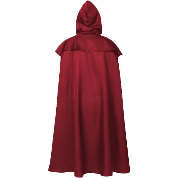 Hettekåpe Kappe Solid Lang Kappe Roll Cosplay Red M