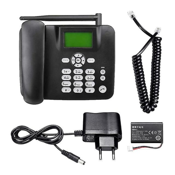 Fast trådlös telefon 4g stationär telefonsupport gsm 850/900/1800/1900mhz trådlöst simkort Black
