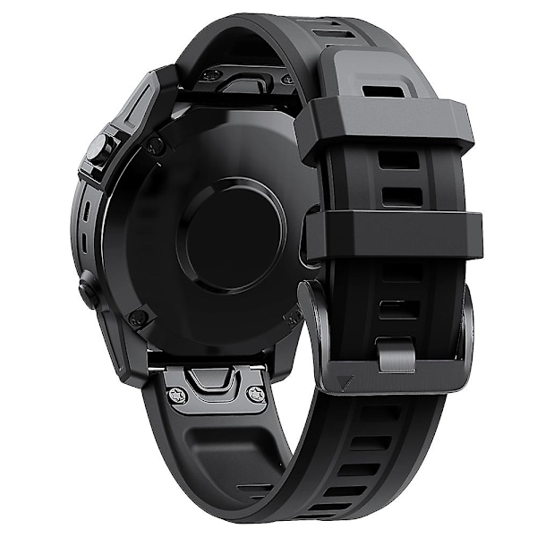 KLB-LWGJ-001 För Garmin Fenix 7 / 7 Pro Remband QuickFit 22mm Silikon Armband Black