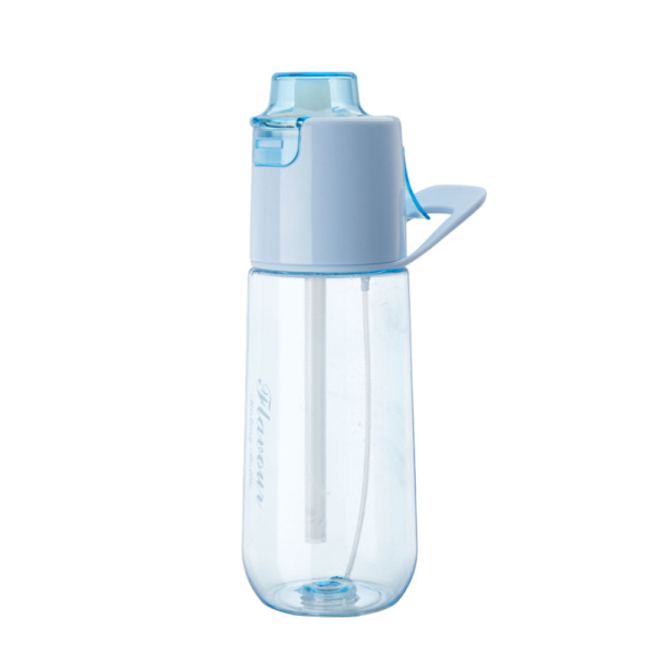 750 ml Doftvattenkopp med 1 smakpod, läckagesäker med sugrör, lämplig för utomhussporter, barnpresenter Transparent Blue