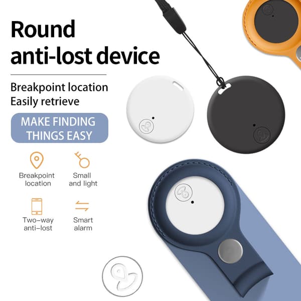 Anti-förlustenhet Smart Rund Bluetooth Vit