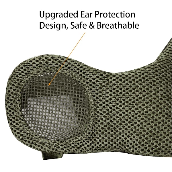 Foldbar Taktisk Halv Ansigt Mesh Maske med Øredækning Beskyttelse (A-Tacs AT)