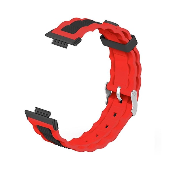 Svettsäker armband för HuaweiWatch FIT 2 Dual Color Justerbara Silikonband Red black