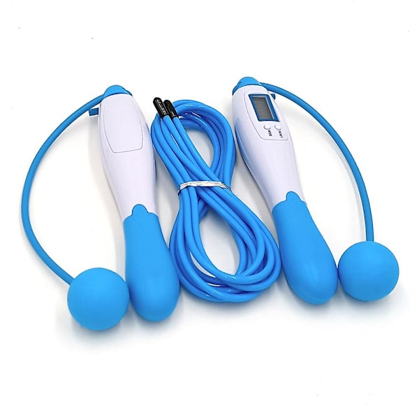 Trådlöst hopprep Smart Elektronisk räkning Hopprep Sladdlös och rep inomhus och utomhus Dubbelanvändning vajerhopprep Set (svart) light blue