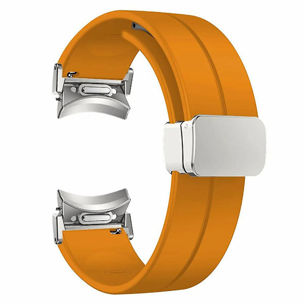 Til Samsung Galaxy Watch4 / Watch 5 / Watch6 Rem til håndled Blødt silikone urrem med magnetisk spænde Yellow