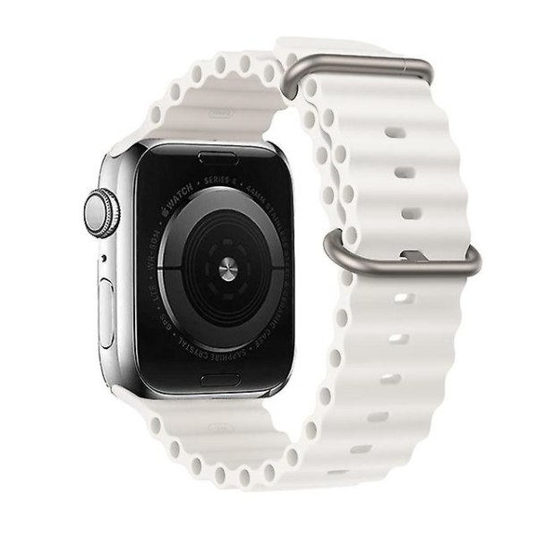 Rem för Apple Watch Ultra Band 49mm 44mm 40mm 45mm 41mm 42mm 45 Mm Watchband Silikonarmband Iwatch Series 7 8 4 5 6 3 Se 42mm 44mm 45mm 49mm Starlight