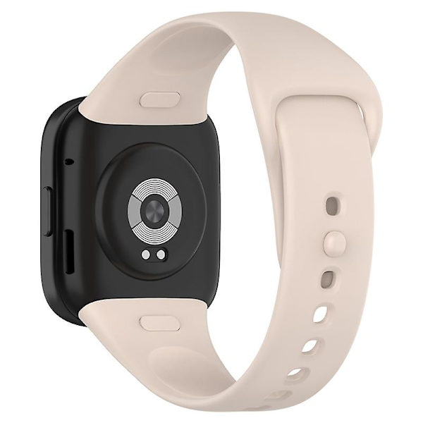 Silikoneurrem til Xiaomi Redmi Watch 3/Mi Lite Watch 3 Blød rem Hurtigudløser urrem Beige