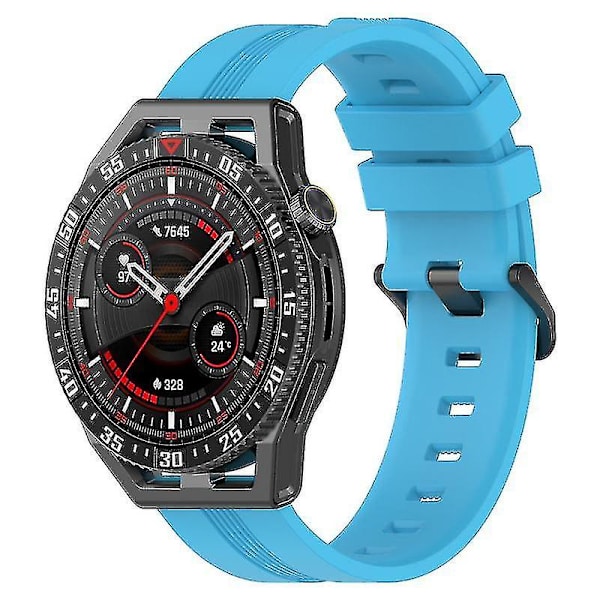 Håndledsremme 20mm Teksturerede Smart Watch Remme til Huawei Watch GT3/Watch GT, Sport Style Udskiftet Håndled Azure, Sky Blue I Huawei Watch GT3
