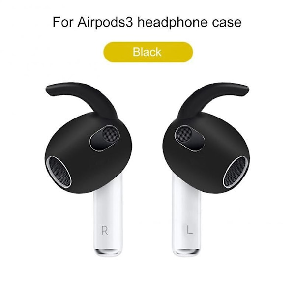 2022 Uutta Airpodille 3. silikonisuojakotelo, ihosuojat case Apple Airpodille black with ear