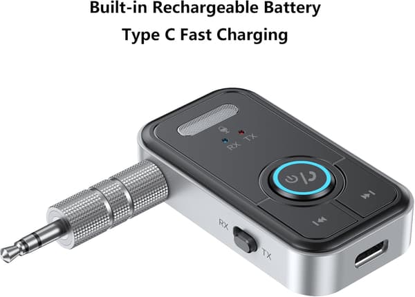 Bluetooth-vastaanotin 2-in-1 Bluetooth 5.3 -adapteri 3,5 mm:n liitin